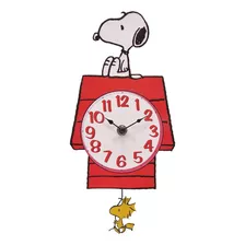 Reloj De Pared De Casa De Perro De Snoopy Woodstock Pé...