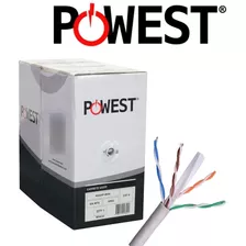 Rollo De Cable Utp Powest Cat6 305m 100% Cu Certificado Gris