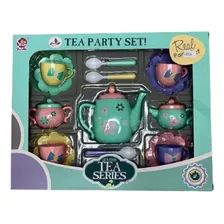 Set Juego Tazas Para Tomar El Te Con Tetera Cucharas Platos