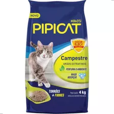 Areia Sanitária Para Gatos Kelco Pipicat Campestre 4 Kg