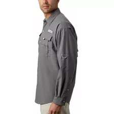 Camisa M/l Hombre Bahama Ii L/s Shirt Gris Columbia