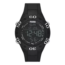 Reloj Hombre Puma P6036 Cuarzo Pulso Negro En Poliuretano