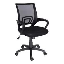 Cadeira De Escritório Econosillas Ecochair Ergonômica Preta Com Estofado De Mesh Y Tecido Microespacial
