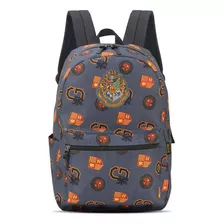 Mochila Costas Juvenil Gryffindor Harry Potter Cinza Luxcel