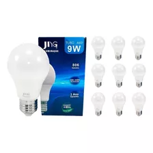 Kit 10 Lâmpada Led 9w Bulbo Soquete E27 Bivolt Casa Comércio