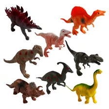 Kit Dinossauros De Brinquedo Borracha Animais Jurassic Top