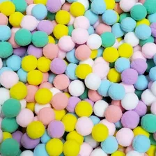 Pompom Bolinhas Coloridas Candy Color 10mm 1cm - 500 Uni