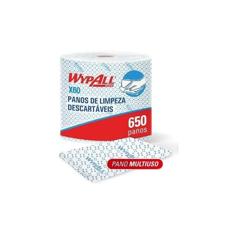 Pano Wypall X60 Quartfold Higiene Corporal 100 Panos Dobrados (29,4 X 34,5  Cm) - 1 Unidade