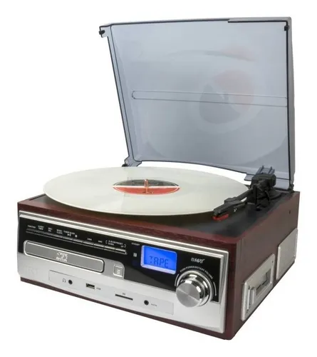 Tercera imagen para búsqueda de tornamesa bluetooth con cd y cassette