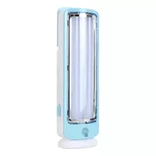 Lámpara Led De Emergencia Hogar Dos Tubos 36 Smd Usb Táctil Color Celeste