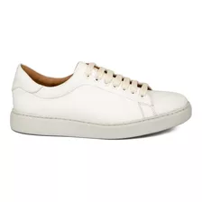 Zapatilla Cuero Acordonada Blanca Urbana Hombre 330328 6