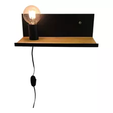 Mesa De Luz Metal Estante Con Velador Incluido