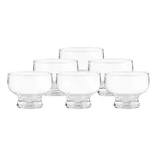 Set X6 Copas De Helado De Vidrio 270 Ml 9 Cm Diámetro