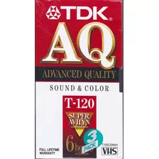 Tdk 120 Min Vhs Video Cassette Paquete De 3 