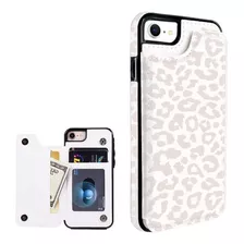 Funda Tarjetera Para iPhone 6 / 6s / Se 2020 / 7 / 8 Leop...