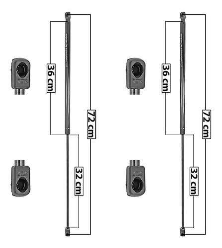 Par Amortiguadores Cofre Spart Audi A6 1999 2000 2001 Foto 3