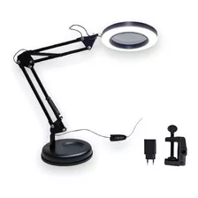 Luminária Com Lupa Articulável Led Ring Light Garra E Base