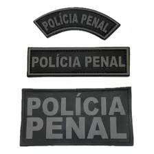 Kit Patch Emborrachado Policia Penal Costa, Peito E Manicaca