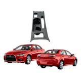 Moldura Porta Copo Console Mitsubishi Lancer 2012 2016 Preto Thumb 1