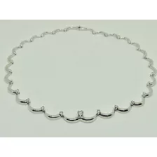 Glitter Colar Choker Ouro E 50 Pontos De Diamantes 24gr