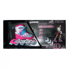 Patines Pro En Línea Action Sports Ajustables 19-22 Rosas