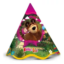 12 Chapéus De Festa Aniversário Masha E O Urso