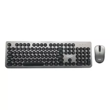 Combo Teclado Mouse Sem Fio 1600 Dpi Tm410 Prata Cor Do Teclado Prateado