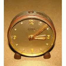 Reloj Despertador Antiguo Bronce Cyma Suizo Funcionando