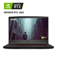 Laptop Gamer Msi Gf65 Thin Rtx 3060 Core I5 8gb M.2 512gb Color Negro