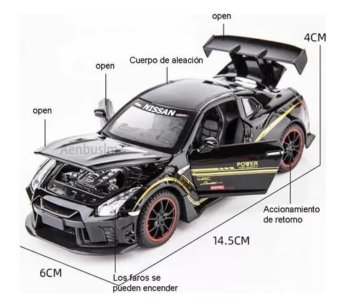 Nissan Gtr R35 Miniatura Autos De Metal Adornos Coleccionabl Foto 3