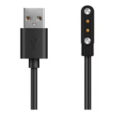 Cable Cargador Usb Compatible Con Relojes Inteligentes Imilab Kw66, Color Negro