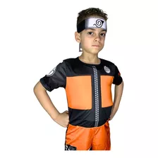 Fantasia Infantil Curta Naruto Uzumaki C/ Boneco E Bandana 