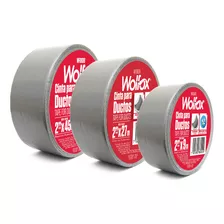 Cinta Para Ducto 9 M X 48 Mm Wolfox Gris Hot Melt