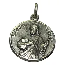 Medalla San Judas Tadeo Plata 925 22 Mm Diametro