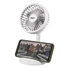 Ventilador De Escritorio Comfort Zone + Soporte Cel Blanco