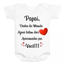 Body Baby Branco Personalizado Mimo Surpresa Para O Papai