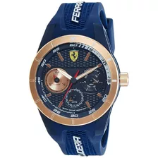 Reloj Ferrari Para Hombre 0830379 Color Azul Pantalla