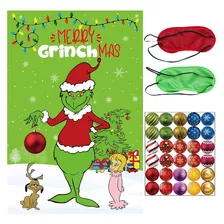 Poster De Grinch Para Colocar Esferas De Papel Juego Niños