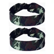 Kit Com 2 Bandanas Camufladas 55x55 100% Algodão