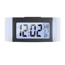 Reloj Despertador Led Con Sensor De Temperatura Negro