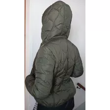 Campera Tipo Puffer Tabatha Color Verde Militar