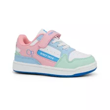 Zapatilla Casual De Niña Badul-g22 Pink/blue/green