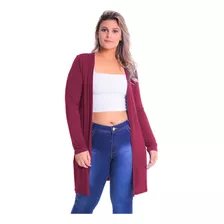 Max Cardigan Pluz Size Casaco Longo Malha Sobretudo Lynnce