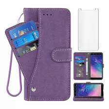 Funda Para Samsung Galaxy A6 Plus - Violeta/tarjetero