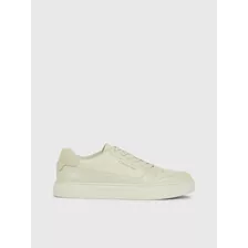 Tenis De Piel Beige De Hombre Calvin Klein