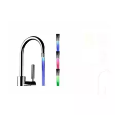 Grifo Baño Cocina Luz Led Rgb Cambio Temperatura 7 Colores