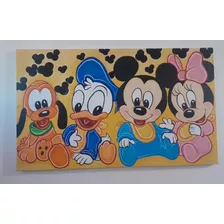 Quadro Em Tela Canvas Baby Disney Pintado A Mão