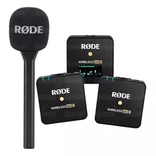 Kit 2 Microfone Sem Fio Rode Wireless Go Ii + Suporte Mão