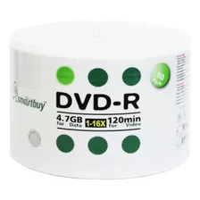 Disco Virgem Dvd-r Smartbuy De 16x Por 50 Unidades