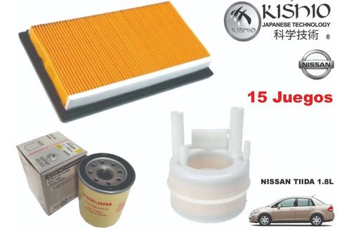 15 Kits Filtro Aire Aceite Gasolina Nis Sentra B15 1.8 00-06 Foto 2